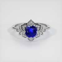 1.47 Ct. Sapphire Ring, 14K White Gold 1