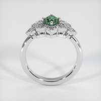 0.79 Ct. Green Sapphire Ring, 14K White Gold 3
