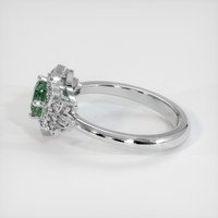0.79 Ct. Green Sapphire Ring, 14K White Gold 4