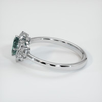 0.73 Ct. Greyish Blue Sapphire Ring, 14K White Gold 4