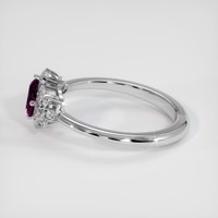 0.49 Ct. Purple Sapphire Ring, 14K White Gold 4