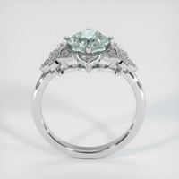 1.92 Ct. Greenish Blue Sapphire Ring, 14K White Gold 3