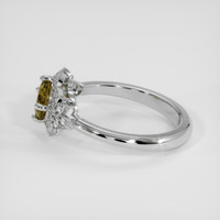 1.41 Ct. Greenish Brown Sapphire Ring, 14K White Gold 4