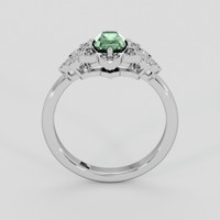 0.90 Ct. Green Sapphire Ring, 14K White Gold 3