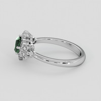 0.90 Ct. Green Sapphire Ring, 14K White Gold 4