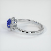 1.04 Ct. Blue Sapphire Ring, 18K White Gold 4