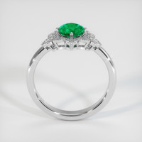 0.86 Ct. Emerald Ring, 18K White Gold 3