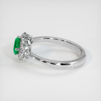 0.86 Ct. Emerald Ring, 18K White Gold 4