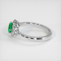 0.77 Ct. Emerald Ring, 18K White Gold 4