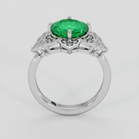 1.92 Ct. Emerald Ring, 18K White Gold 3
