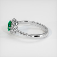 0.92 Ct. Emerald Ring, 18K White Gold 4