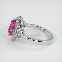 2.21 Ct. Pink Sapphire Ring, 18K White Gold 4