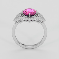 1.67 Ct. Purplish Pink Sapphire Ring, 18K White Gold 3
