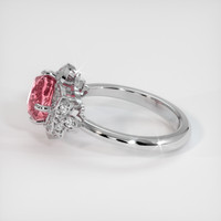 3.07 Ct. Padparadscha Sapphire Ring, 18K White Gold 4