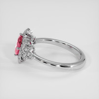 1.04 Ct. Padparadscha Sapphire Ring, 18K White Gold 4