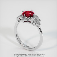 1.71 Ct. Ruby Ring, 18K White Gold 2
