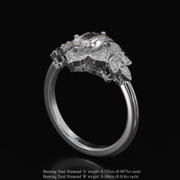 1.25 Ct. White Sapphire Ring, 18K White Gold 2