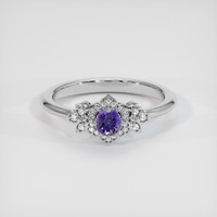 0.27 Ct. Sapphire Ring, 18K White Gold 1