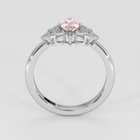 0.40 Ct. Padparadscha Sapphire Ring, 18K White Gold 3