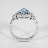 1.05 Ct. Blue Sapphire Ring, 18K White Gold 3