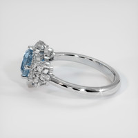 1.05 Ct. Blue Sapphire Ring, 18K White Gold 4