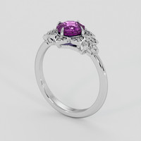 1.99 Ct. Purple Sapphire Ring, 18K White Gold 2