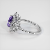 1.91 Ct. Violet Sapphire Ring, 18K White Gold 4