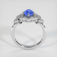 1.00 Ct. Blue Sapphire Ring, 18K White Gold 3
