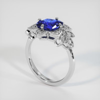2.15 Ct. Bi Color Sapphire Ring, 18K White Gold 2