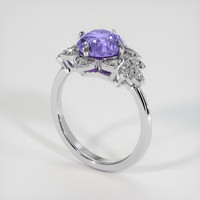2.80 Ct. Purple Sapphire Ring, 18K White Gold 2