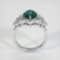 3.01 Ct. Greenish Blue Sapphire Ring, 18K White Gold 3