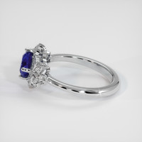 1.42 Ct. Blue Sapphire Ring, 18K White Gold 4