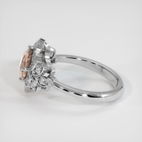 1.43 Ct. Pink Sapphire Ring, 18K White Gold 4