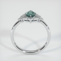 0.73 Ct. Greyish Blue Sapphire Ring, 18K White Gold 3