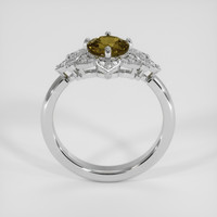 1.41 Ct. Greenish Brown Sapphire Ring, 18K White Gold 3