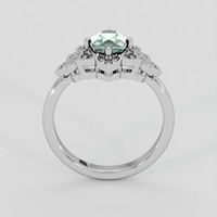 1.20 Ct. Green Sapphire Ring, 18K White Gold 3