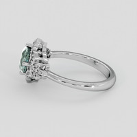 1.20 Ct. Green Sapphire Ring, 18K White Gold 4