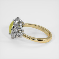 1.23 Ct. Greenish Yellow Chrysoberyl Ring, 14K White & Yellow 4
