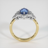 1.43 Ct. Purplish Blue Sapphire Ring, 14K White & Yellow 3