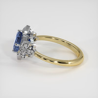 1.43 Ct. Purplish Blue Sapphire Ring, 14K White & Yellow 4