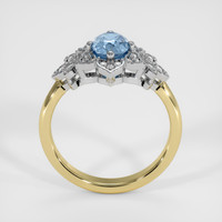 1.05 Ct. Blue Sapphire Ring, 14K White & Yellow 3