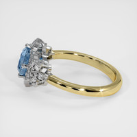 1.05 Ct. Blue Sapphire Ring, 14K White & Yellow 4