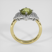 2.58 Ct. Greenish Yellow Sapphire Ring, 18K White & Yellow 3