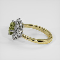 2.58 Ct. Greenish Yellow Sapphire Ring, 18K White & Yellow 4