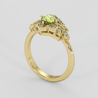 1.07 Ct. Yellowish Green Chrysoberyl Ring, 10K Yellow Gold 2