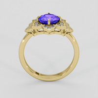 1.70 Ct. Violetish Blue Tanzanite Ring, 10K Yellow Gold 3