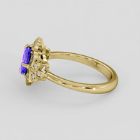 1.70 Ct. Violetish Blue Tanzanite Ring, 10K Yellow Gold 4