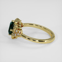 1.36 Ct. Bluish Green Sapphire Ring, 10K Yellow Gold 4