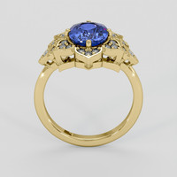 2.56 Ct. Blue Sapphire Ring, 10K Yellow Gold 3
