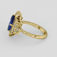 2.56 Ct. Blue Sapphire Ring, 10K Yellow Gold 4